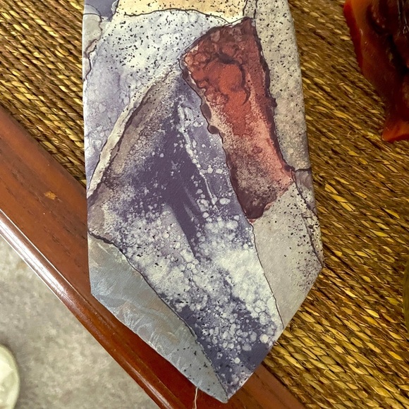 Town Craft vintage abstract patterned tie 60” muted tones-very nice condition - Picture 1 of 4